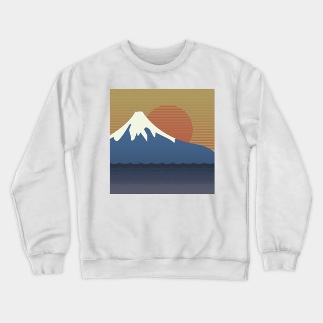 Mount Fuji Crewneck Sweatshirt by Nevervand